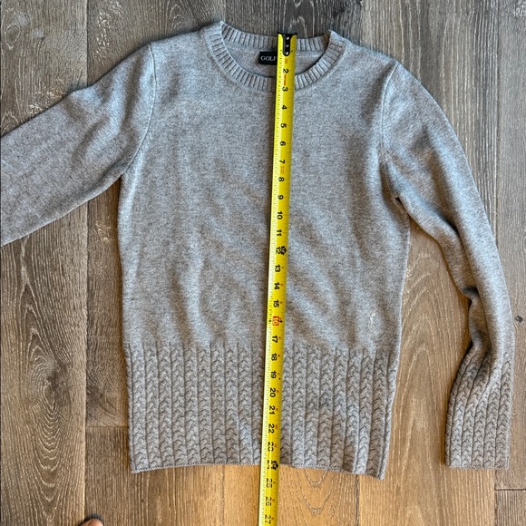 Oulino Gray Women's Crewneck Cotton/cashmere Sweater 0048 - Picture 5 of 7